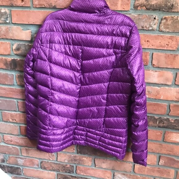 Nuage Packable Down Jacket Puffer Parka Light Zip Front Pockets Graphic Print S - Picture 3 of 16